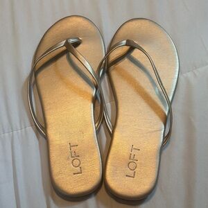 LOFT Metallic Gold Women's Sandals Sz 10 NWOT